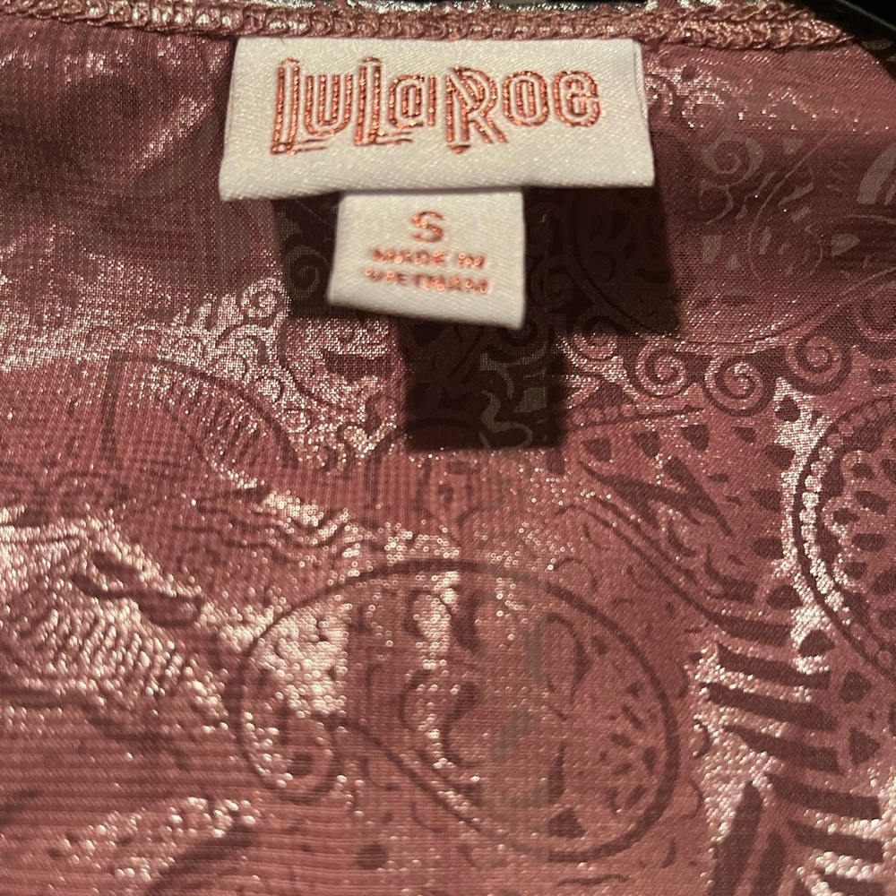 LuLaRoe Mauve Patterned Vest
